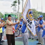 58 Kontingen PENAS XVI KTNA dari Kabupaten Siak Menuju Kota Padang dilepas Alfedri