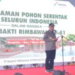 Bupati Bengkalis Sambut dan Dampingi Kunker Menteri LHK di Mangrove Education Center Dan Arboretum Gambut