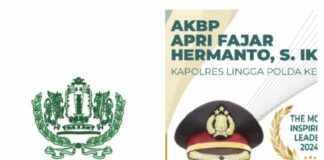 AKBP Apri Fajar Hermanto, Kapolres Lingga, Raih Penghargaan Internasional Maharaja Kutai Mulawarman