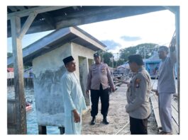 Respon Cepat IPTU Supriono Datangi Robohnya Pelantar Pelabuhan Tajur Di Dusun Resun, Kecamatan Senayang