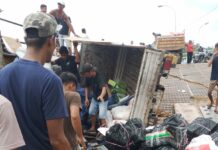 Investigasi : Sempat Di lansir Muatan Miras Heineken di Pickup Terguling DiJagoh Masih Misteri.